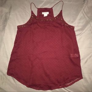 Lucky Brand Embellished Tank Top